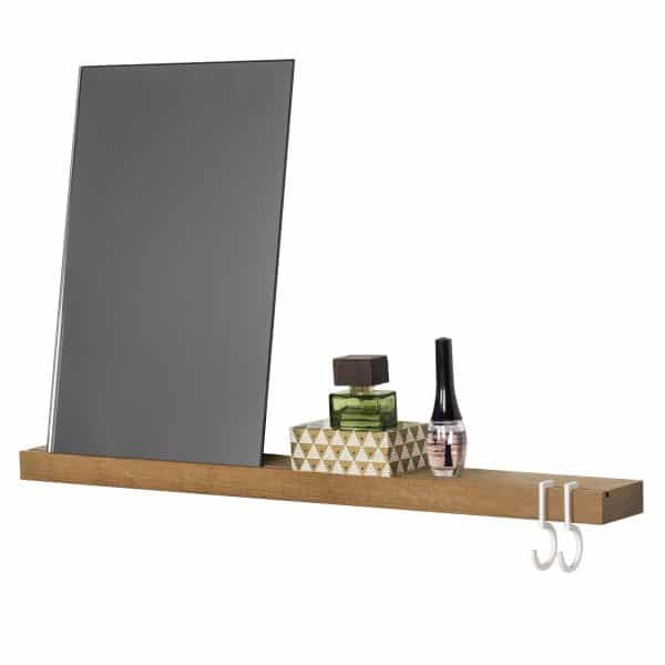 Figr1 Reflector Rectangle Grey with Surface 50 Jatoba and metal hooks white