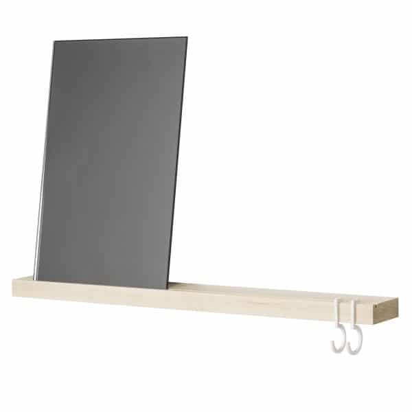 Figr1 Reflector Rectangle Grey with Surface 50 Hard Maple and metal hooks white