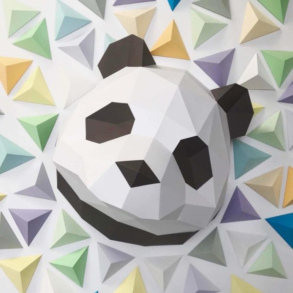 Assembli 3D Paper Panda Animal Head