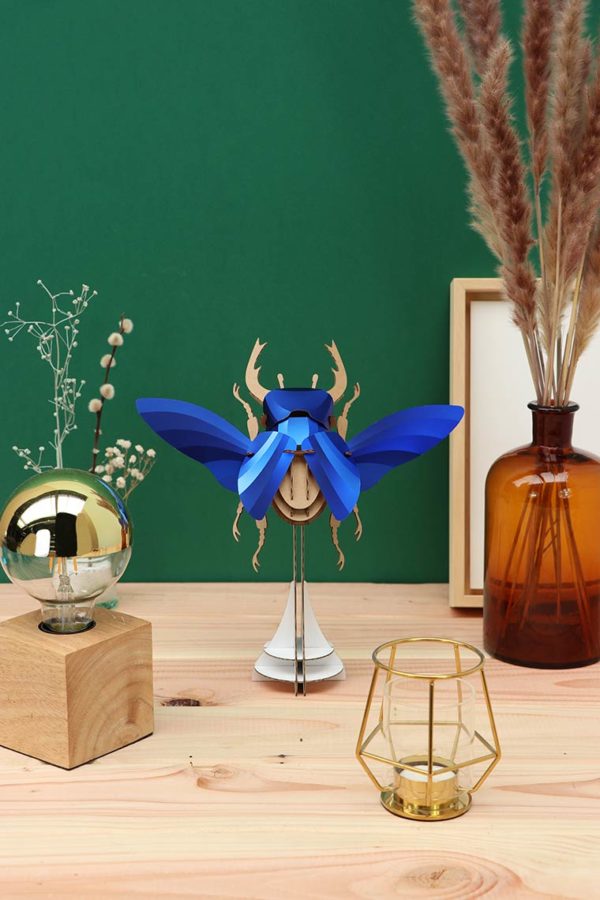 Assembli 3D Paper Stag Beetle Premium cobalt blue