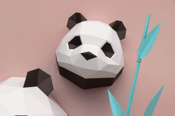 Assembli 3D Paper Animal Head Panda