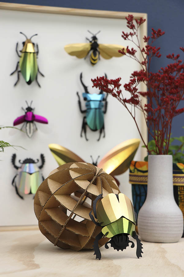 Assembli 3D Paper Insects in frame