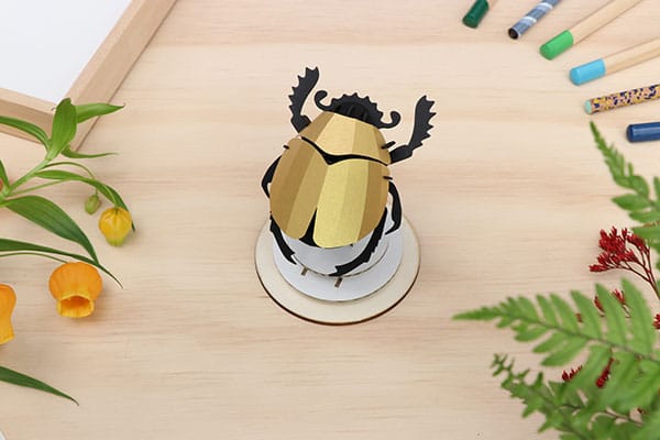 Assembli 3D Paper Insect Scarab Beetle