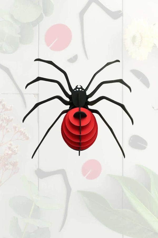 Assembli 3d paper insect spider red