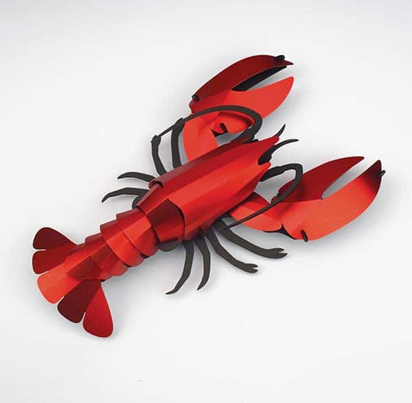 Assembli 3d paper lobster red
