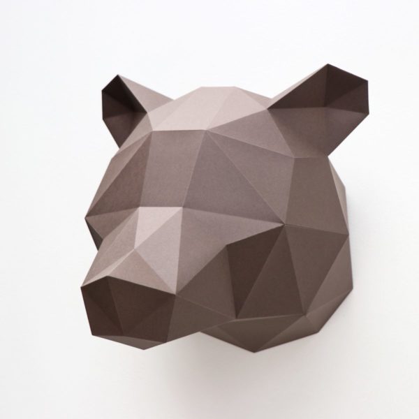 Assembli 3D Paper Bear Animal Head