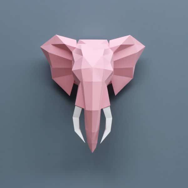 Assembli 3D Paper Animal Head Elephant