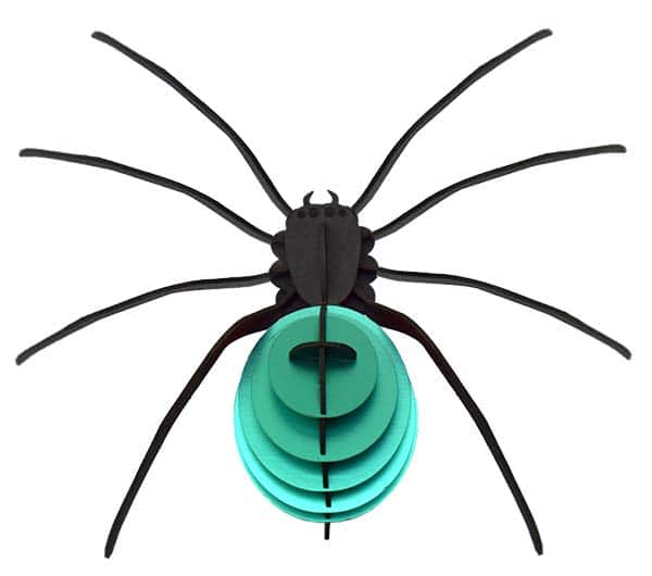 Assembli 3d paper insect spider green