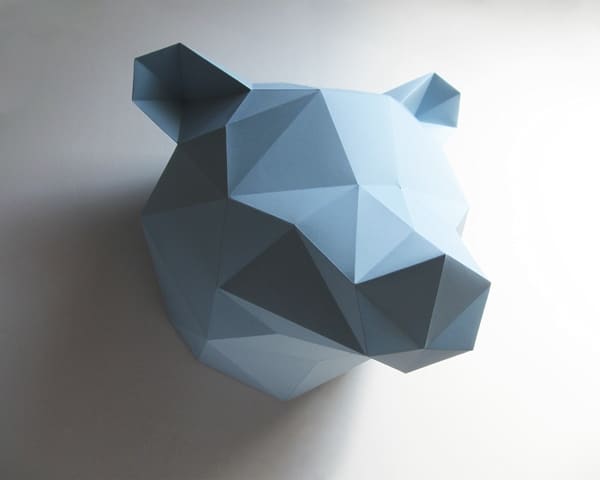 Assembli 3D Paper Bear Animal Head