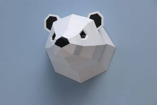 Assembli 3D Paper Polar Bear Animal Head